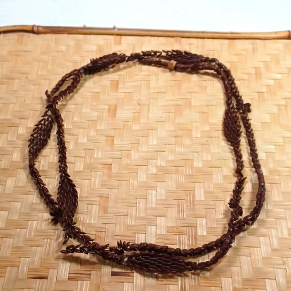 Vintage Hawaiian Natural Koa Seed Necklace 50 Long New /WTag Priced By Each - Picture 3 of 10